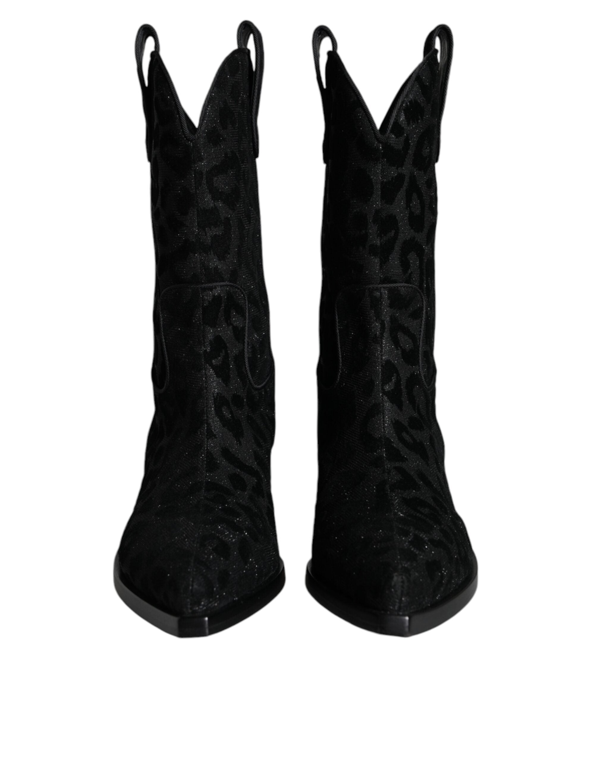 Bottines Dolce & Gabbana léopard noir et gris