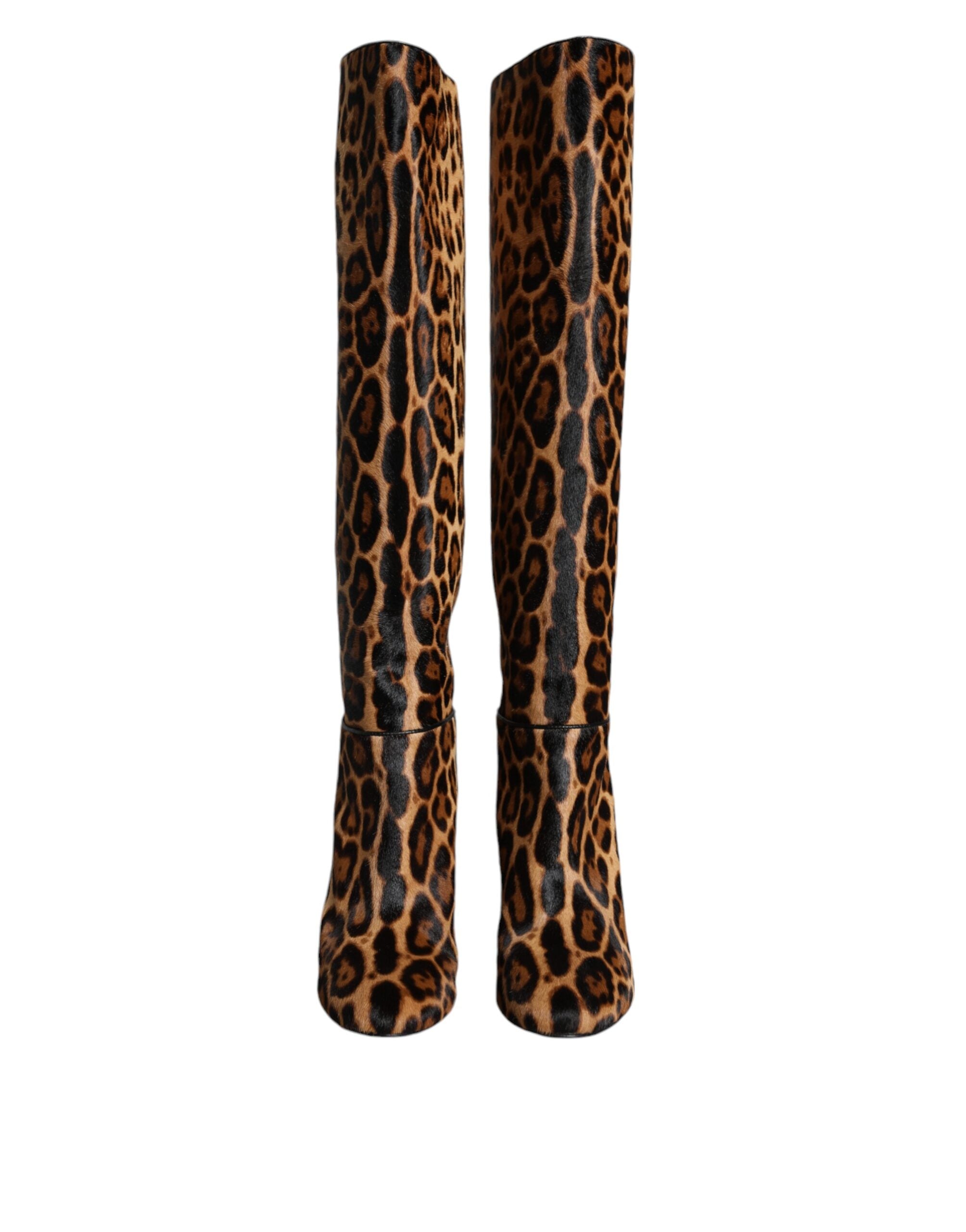 Bottines Dolce & Gabbana léopard beiges