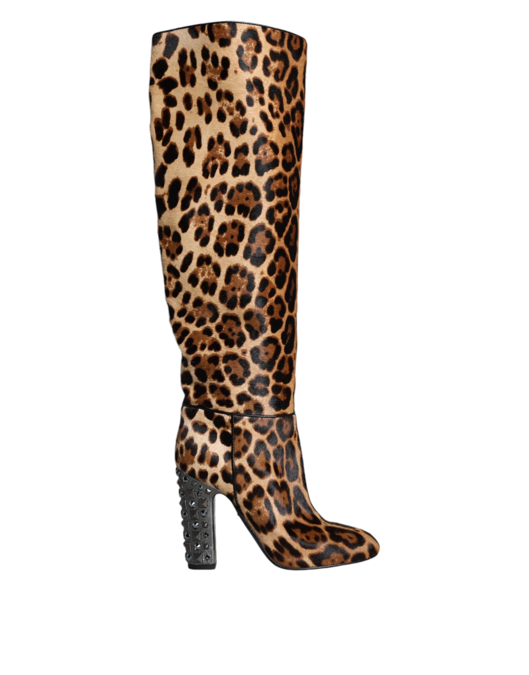 Bottines Dolce & Gabbana léopard beiges