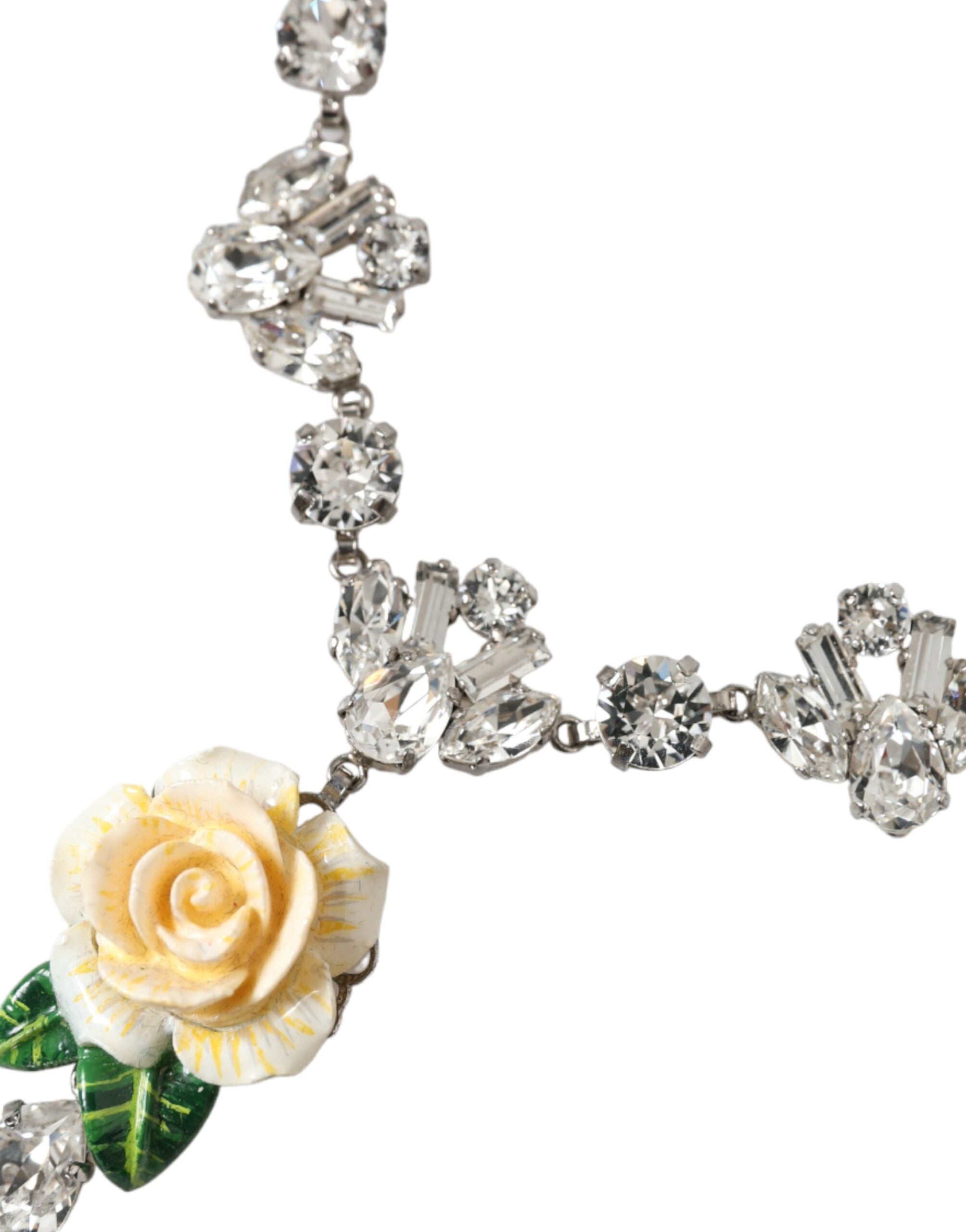 Pendentif Dolce & Gabbana floral argenté