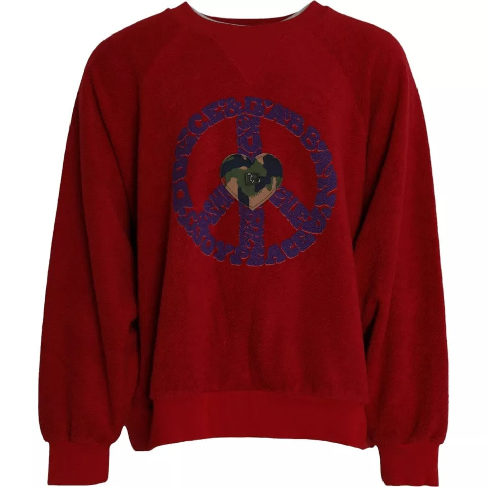 Pull Dolce & Gabbana crew neck rouge
