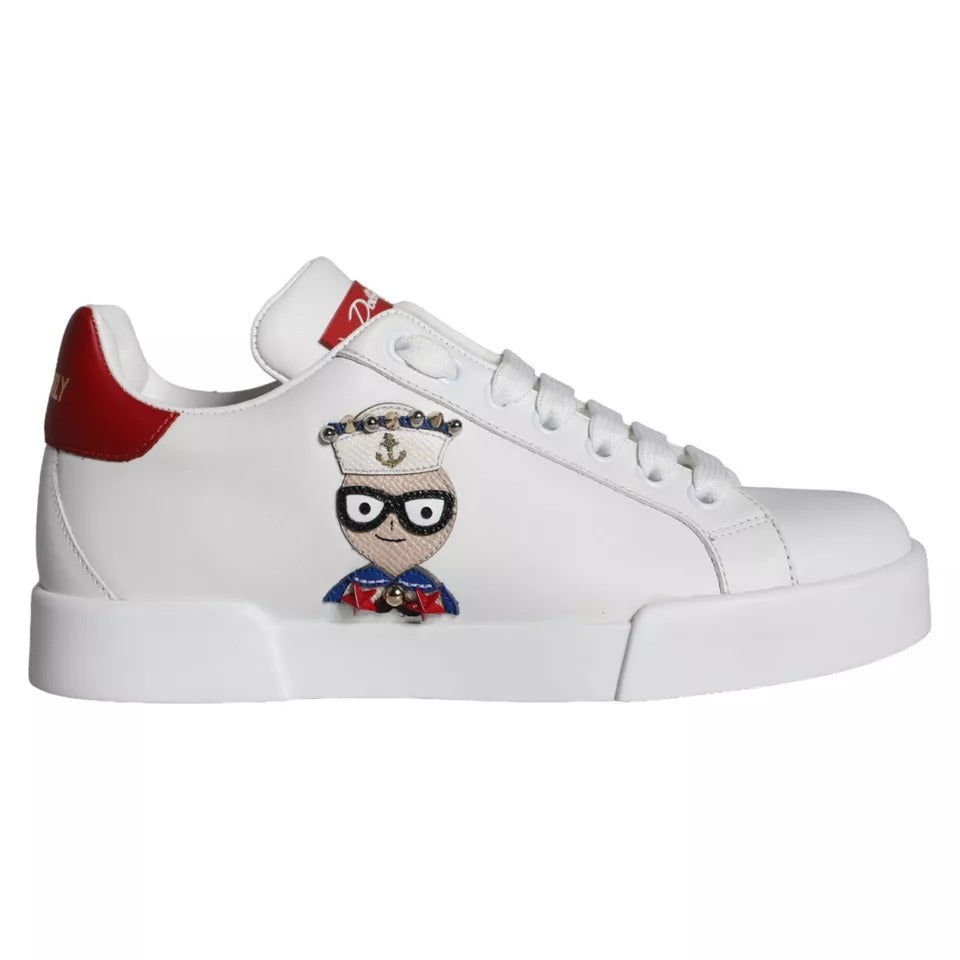 Baskets Dolce & Gabbana Portofino blanches et rouges
