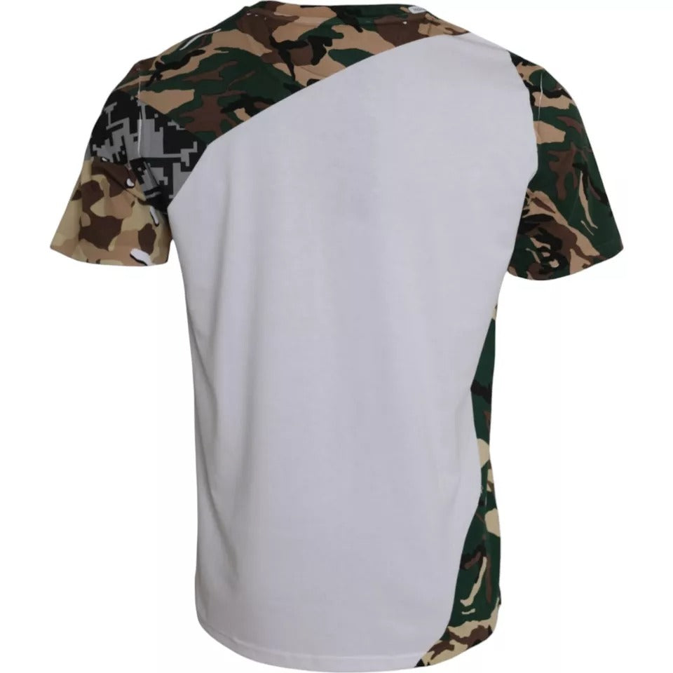 T-shirt Dolce & Gabbana camouflage blanc