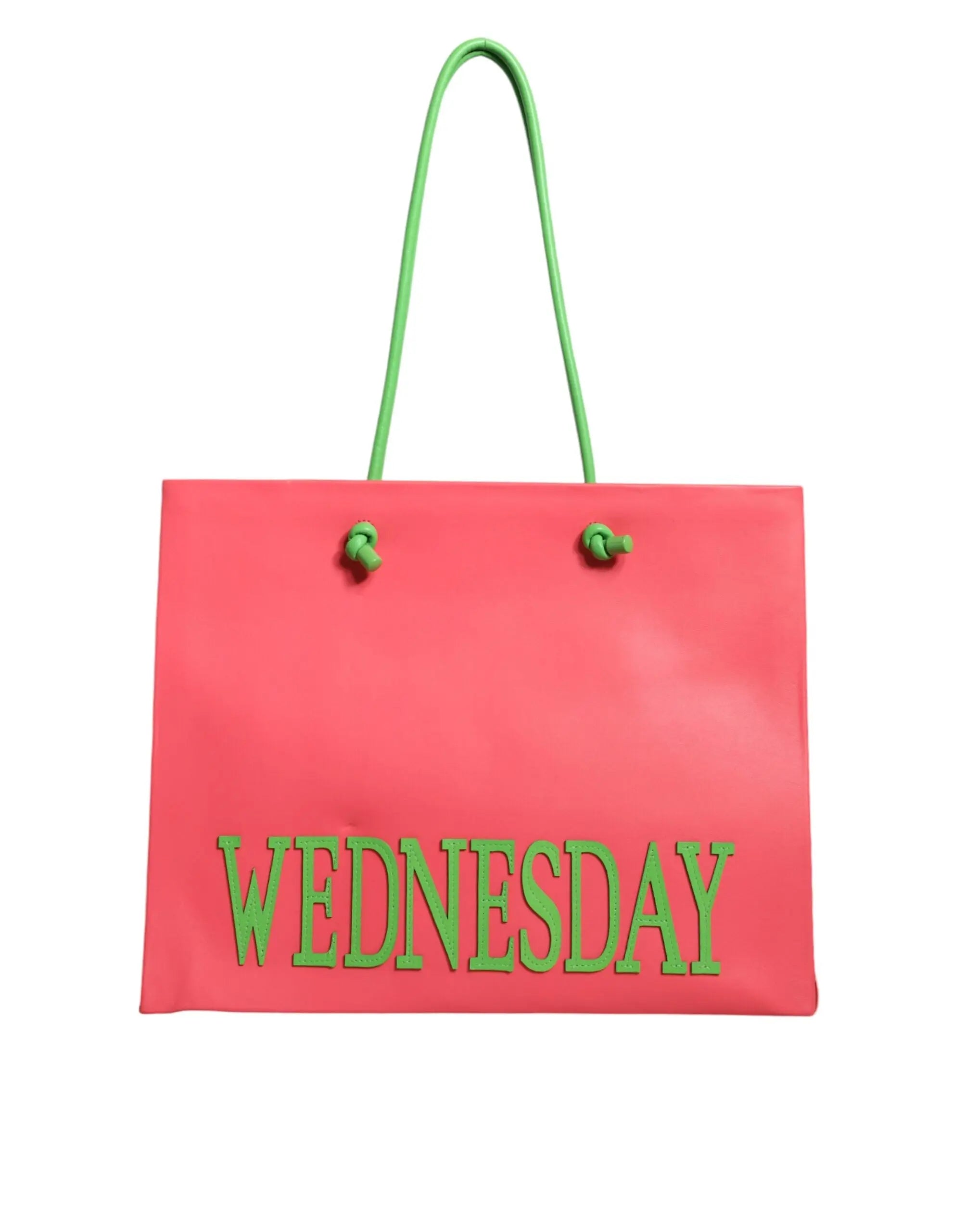 Sac cabas Alberta Ferretti Wednesday rose et vert Alberta Ferretti