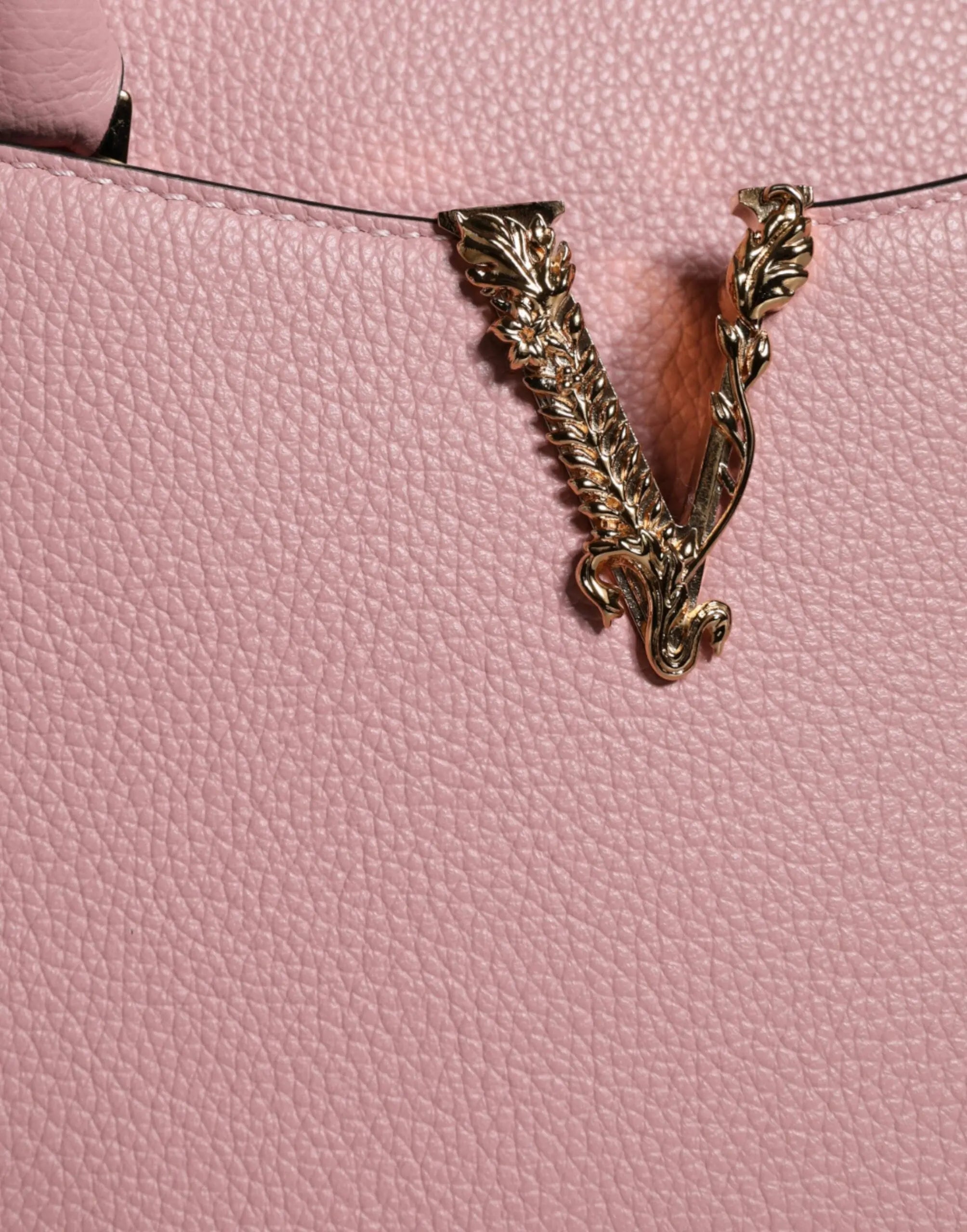 Sac à main Versace grainy cuir rose Versace