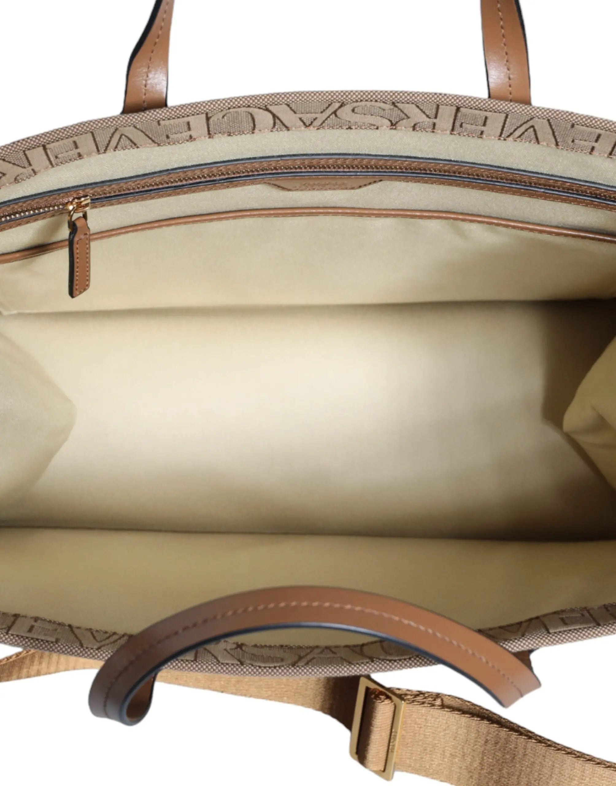 Sac tote Versace jacquard marron Versace