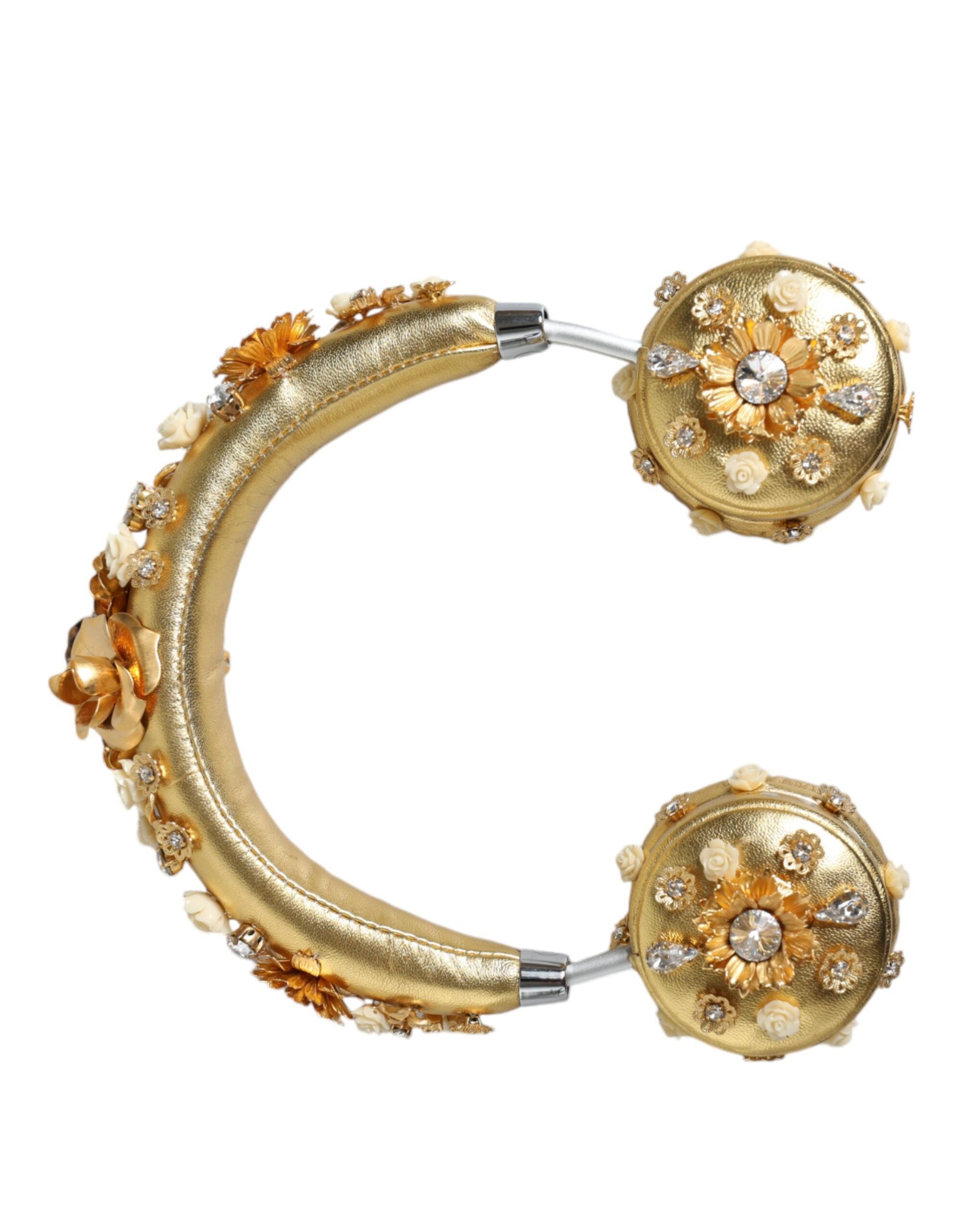 Casque Dolce & Gabbana floral doré