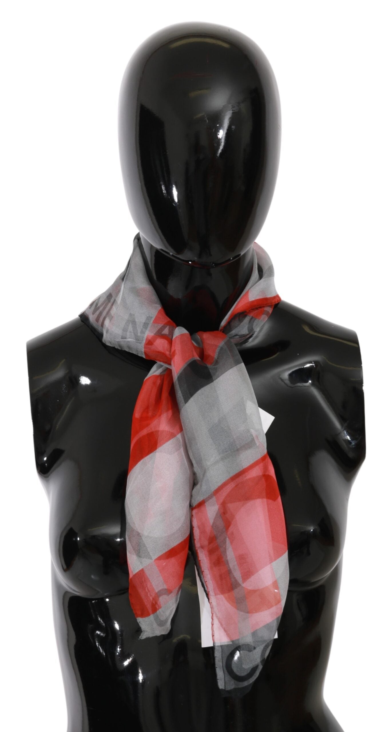 Foulard C'N'C Costume National gris rouge