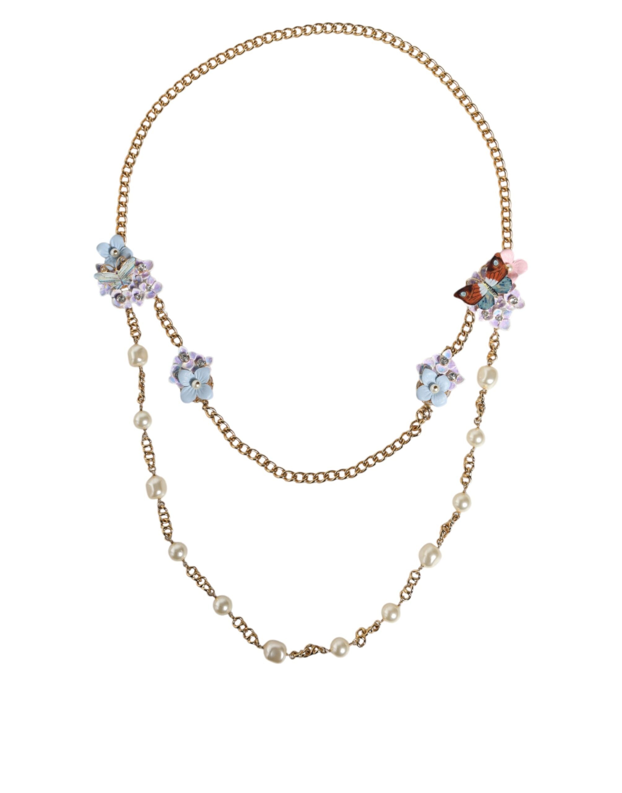 Collier Dolce & Gabbana floral doré