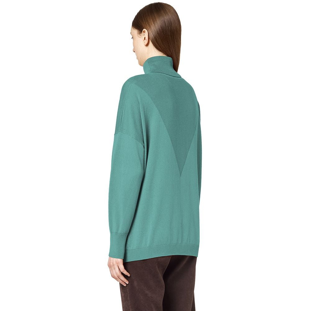 Pull col roulé Alpha Studio vert