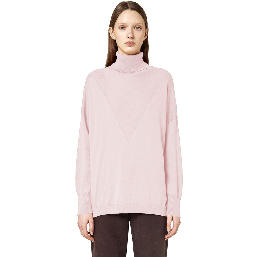 Pull col roulé Alpha Studio rose