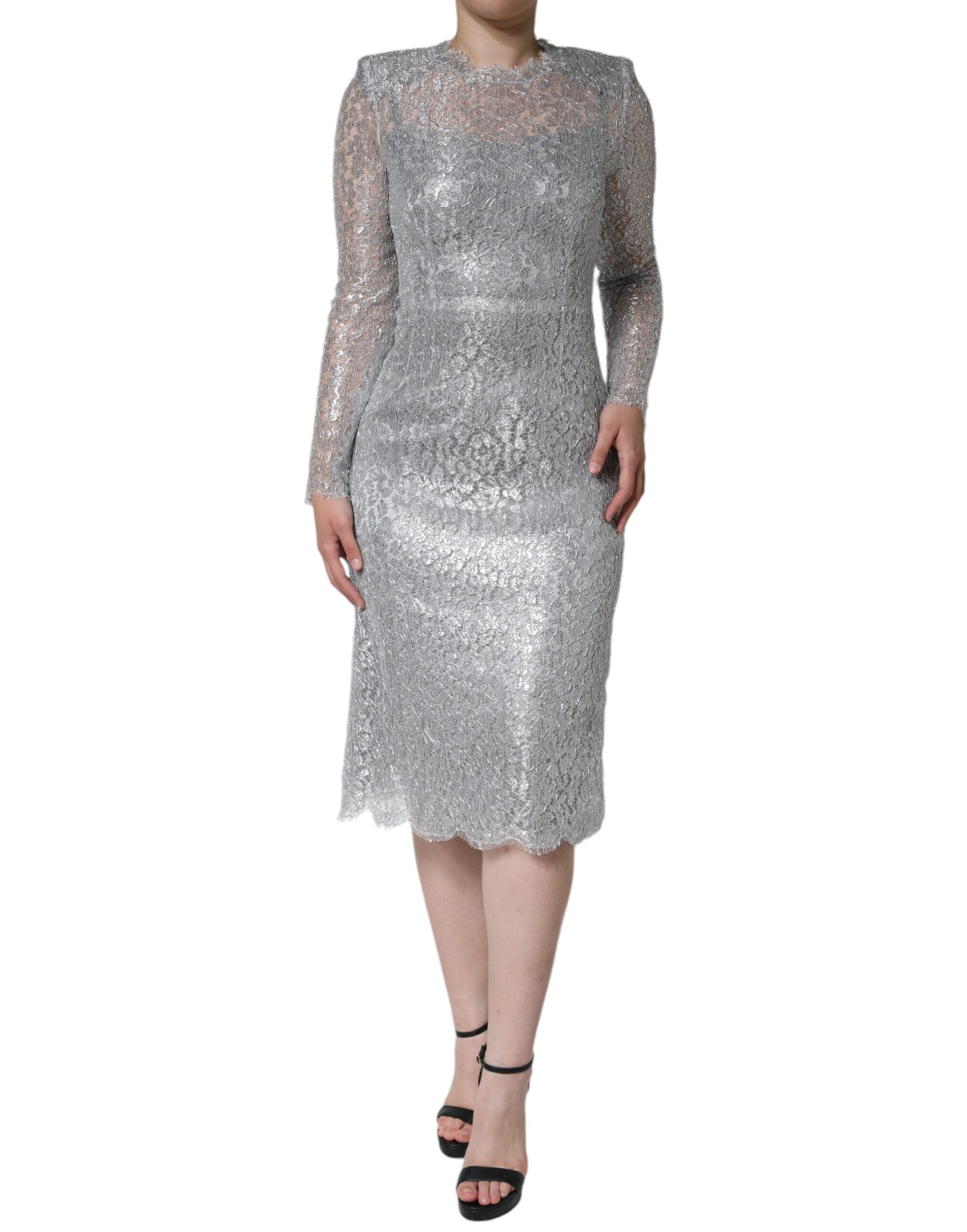 Robe Dolce & Gabbana sheath argentée