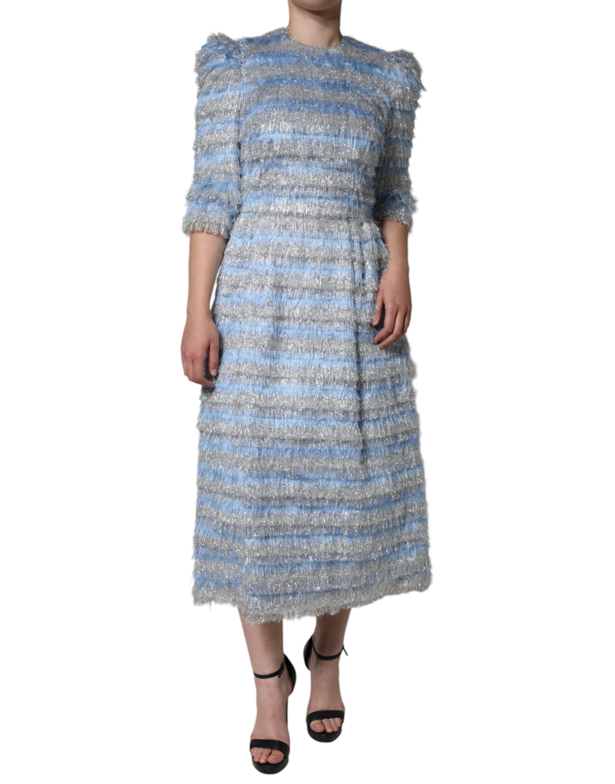 Robe midi Dolce & Gabbana A-line bleu clair
