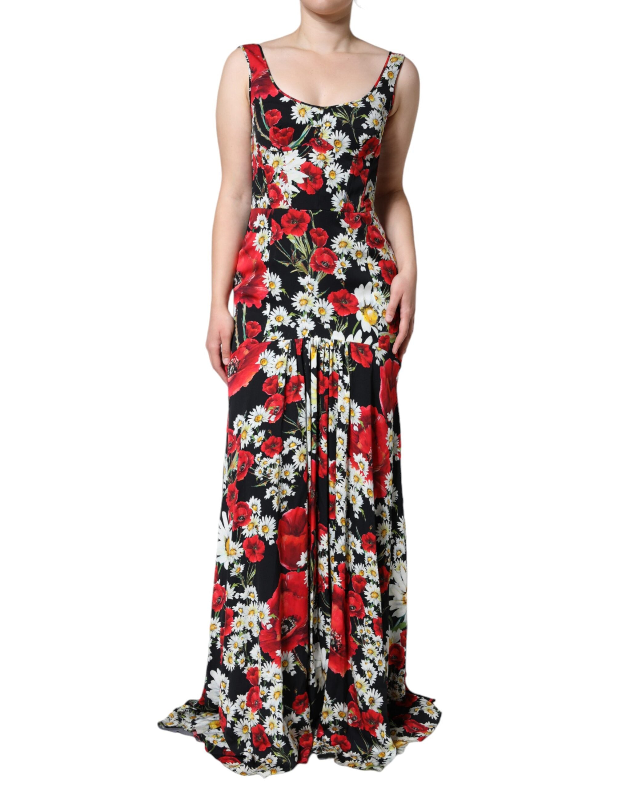 Robe DOLCE & GABBANA A-line noire florale
