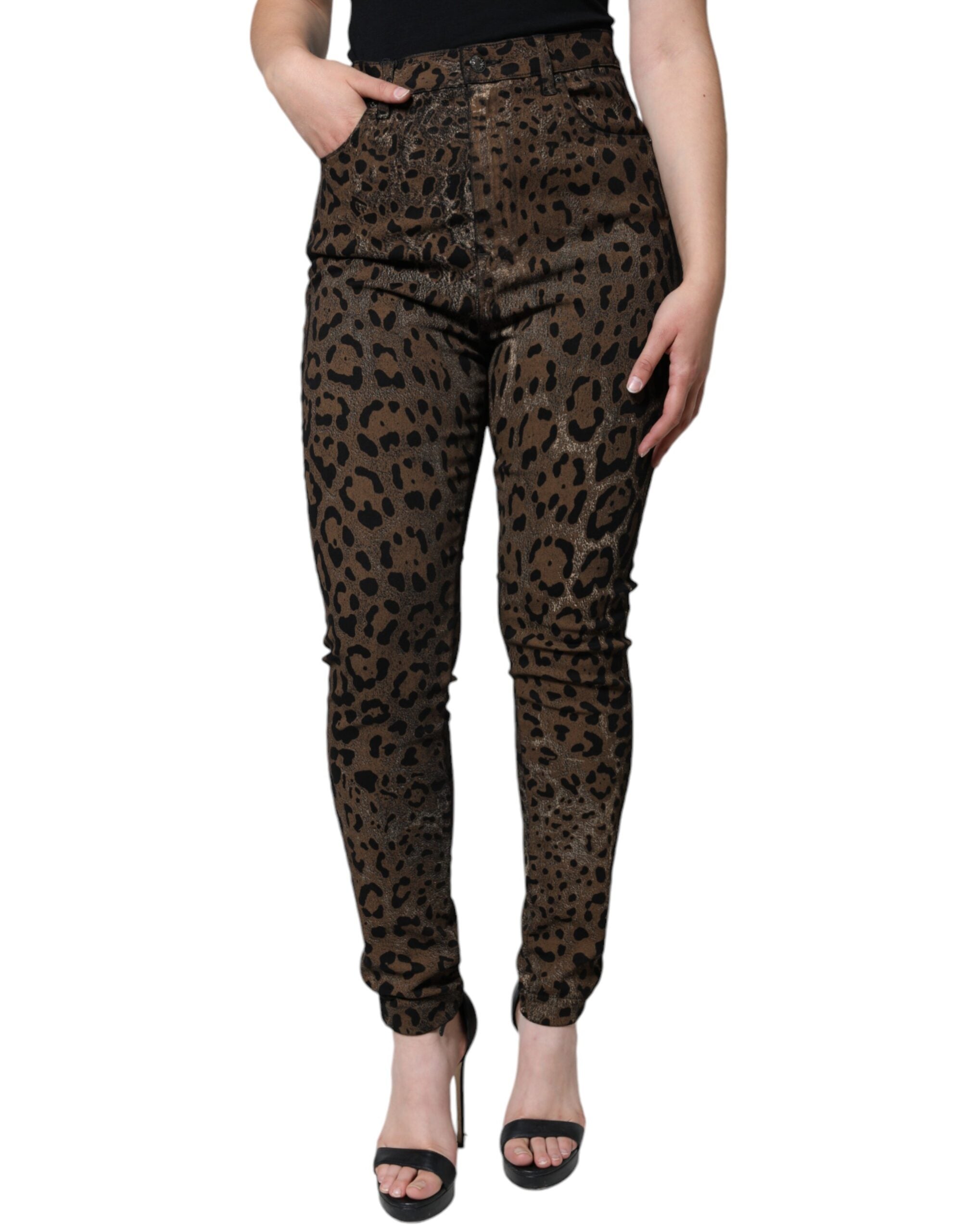 Jeans Dolce & Gabbana haute taille bruns