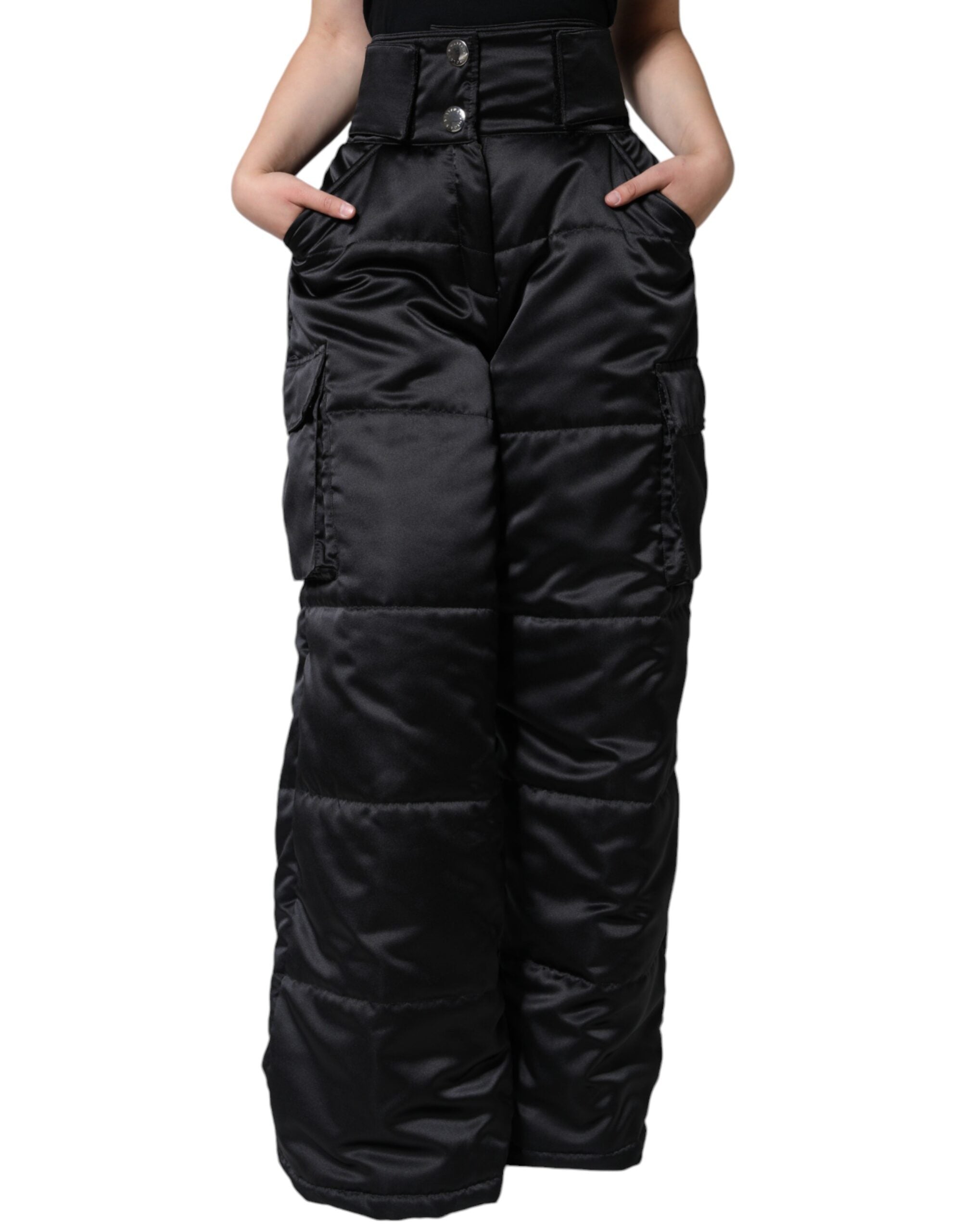 Pantalons Dolce & Gabbana haute taille noirs