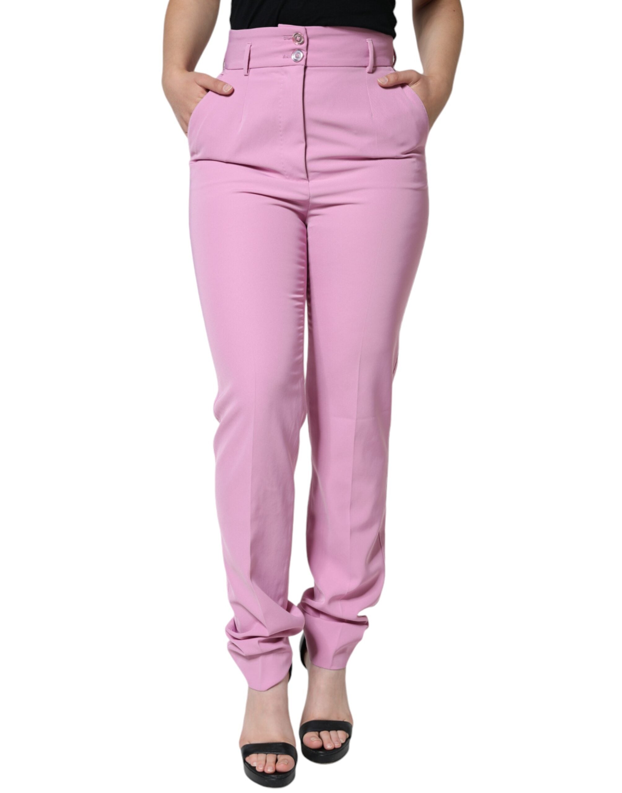 Pantalons Dolce & Gabbana hauts taille roses