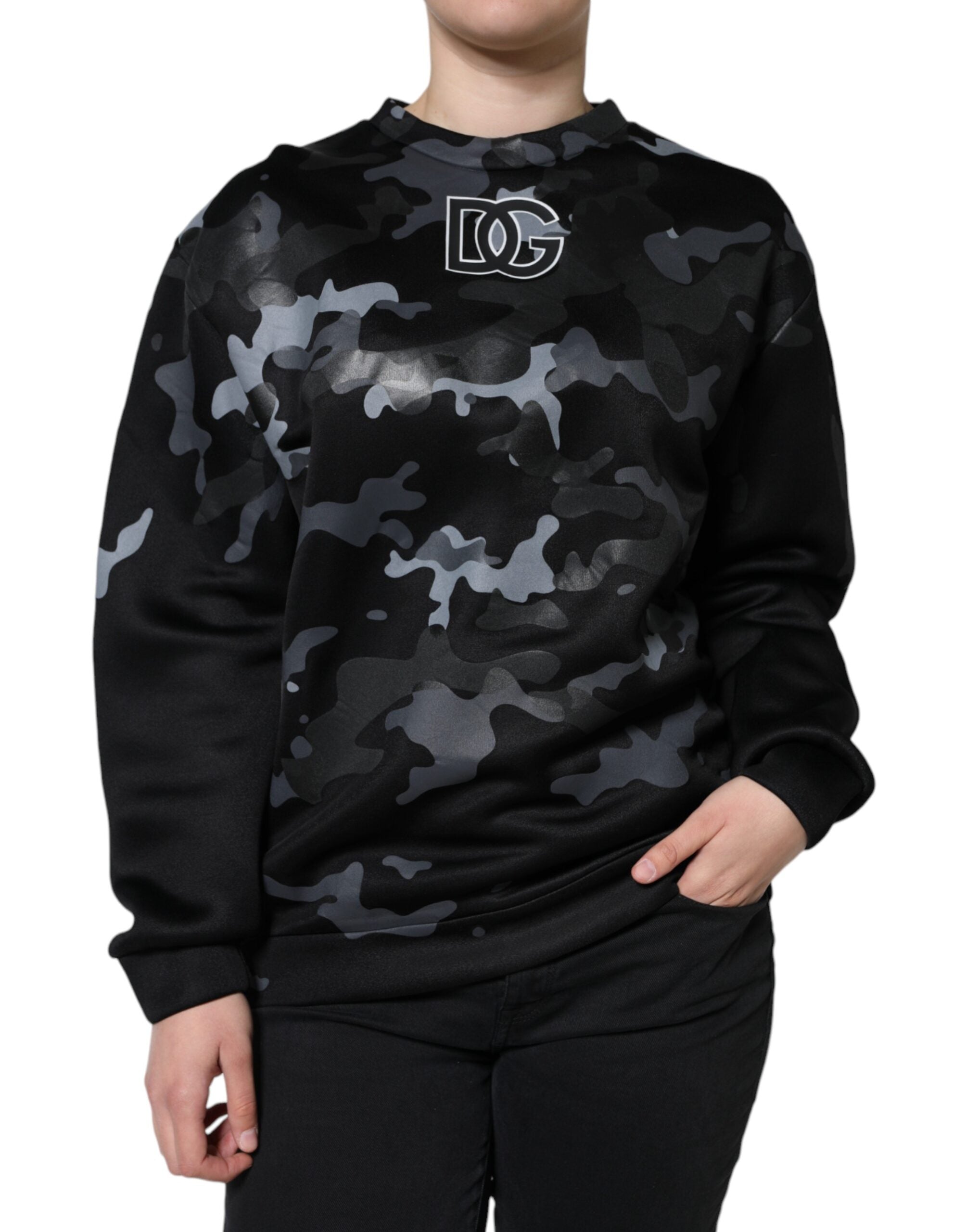 Sweatshirt Dolce & Gabbana camouflage noir