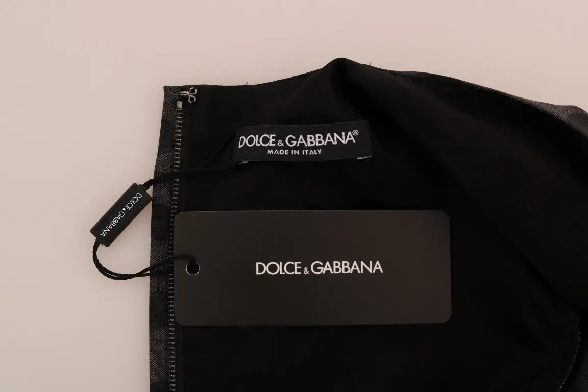 Robe Dolce & Gabbana grise à pois Dolce & Gabbana