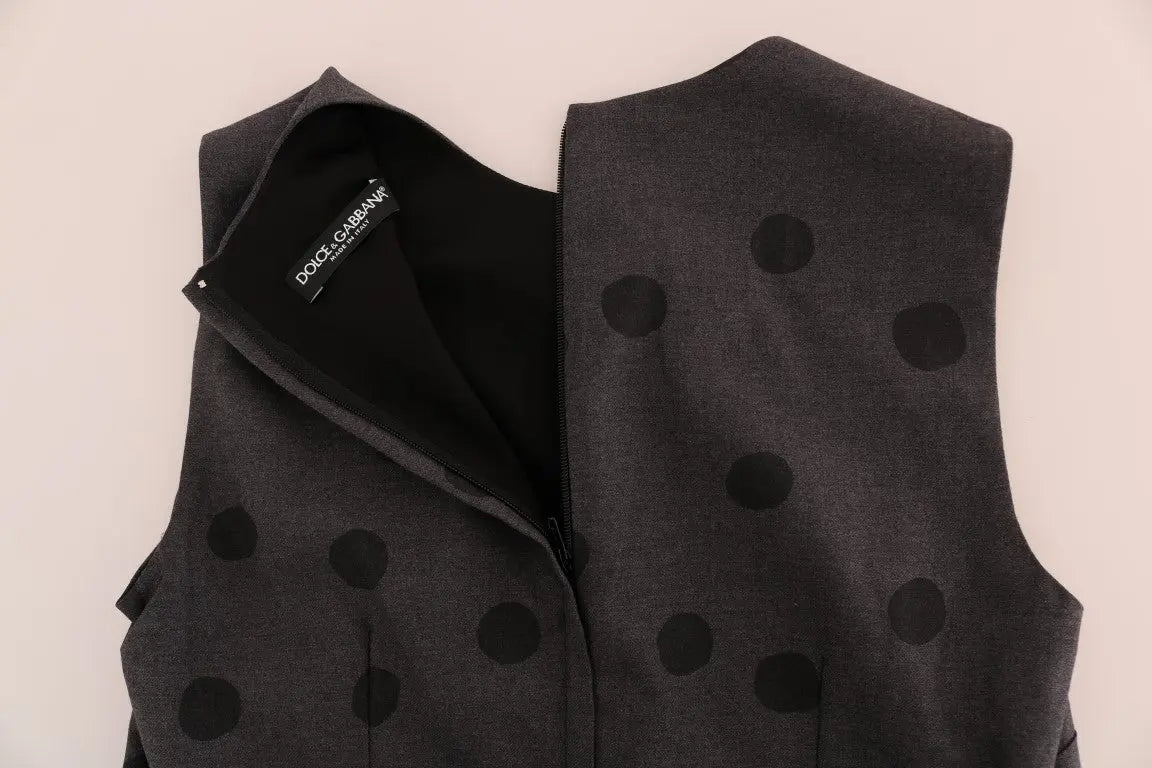 Robe Dolce & Gabbana grise à pois Dolce & Gabbana