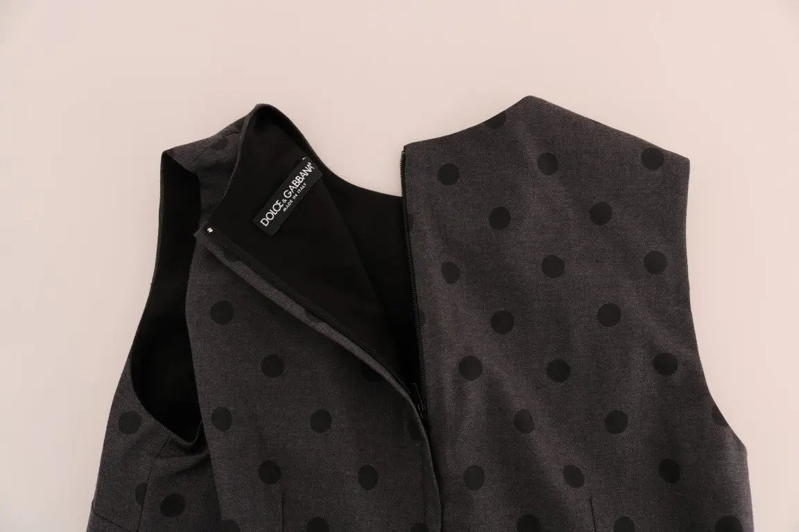 Robe Dolce & Gabbana gris à pois Dolce & Gabbana