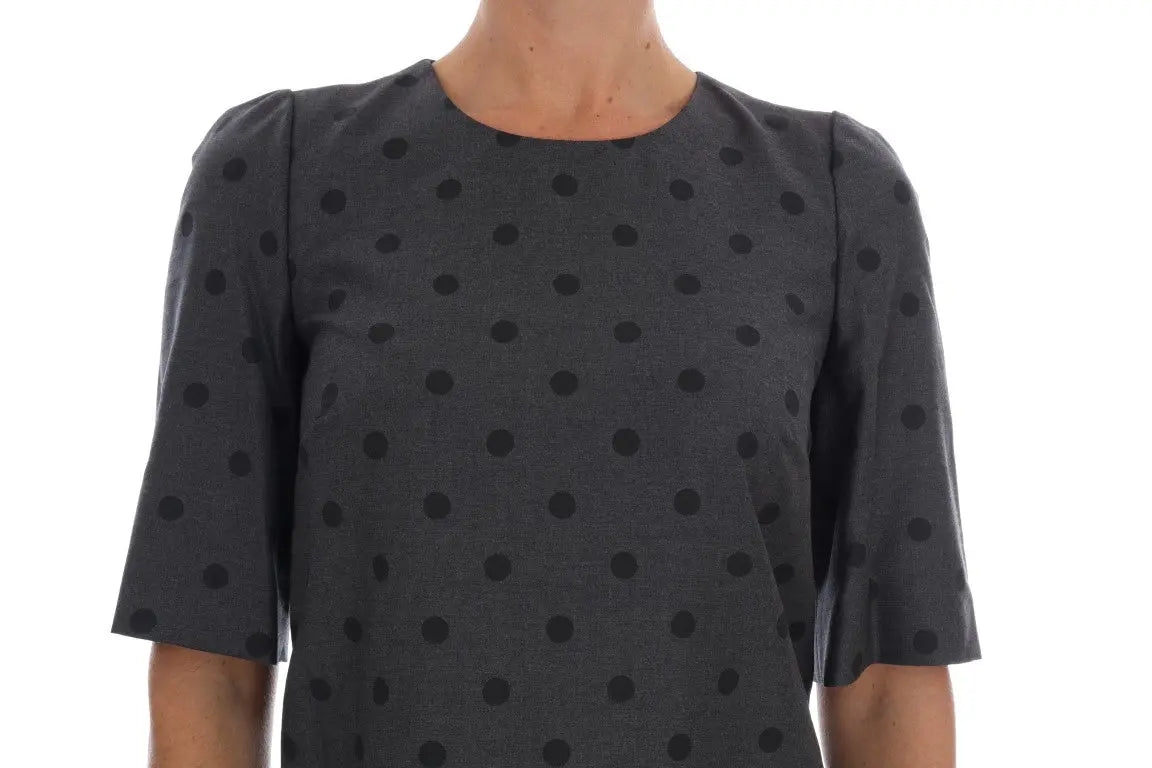 Robe Dolce & Gabbana gris à pois Dolce & Gabbana