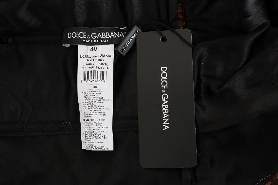 Robe Dolce & Gabbana A-Line marron et noire Dolce & Gabbana