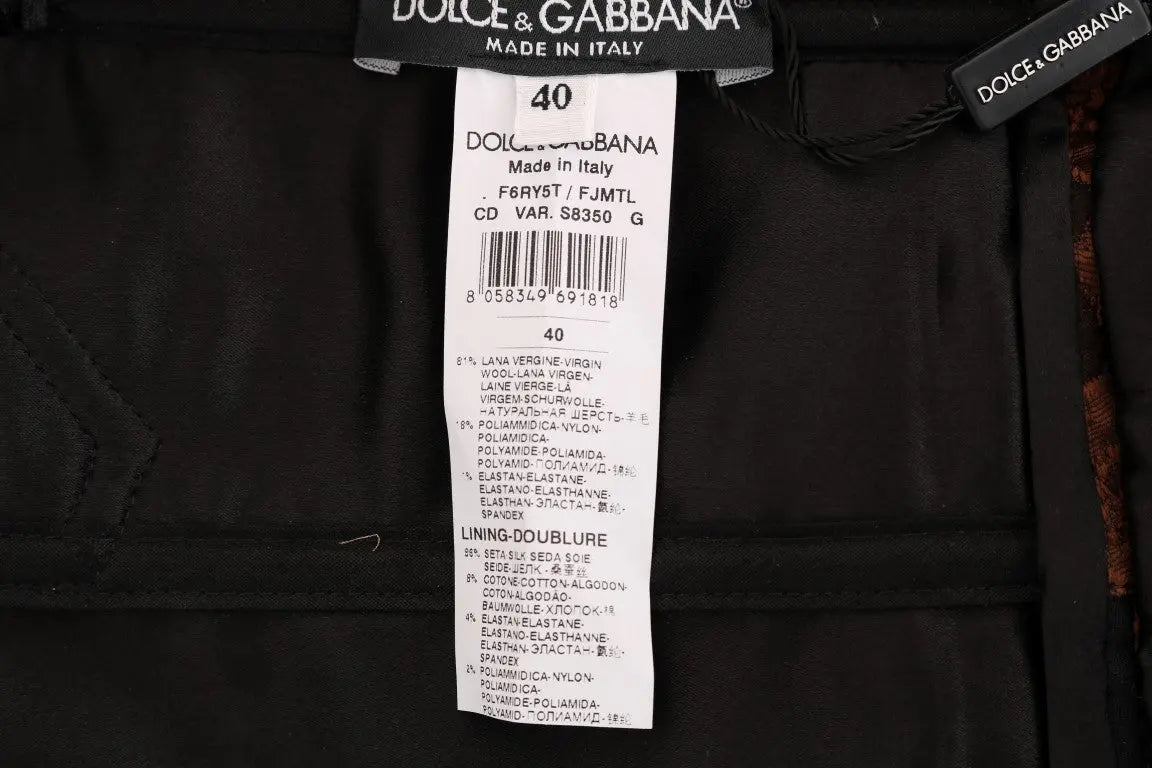 Robe Dolce & Gabbana A-Line marron et noire Dolce & Gabbana