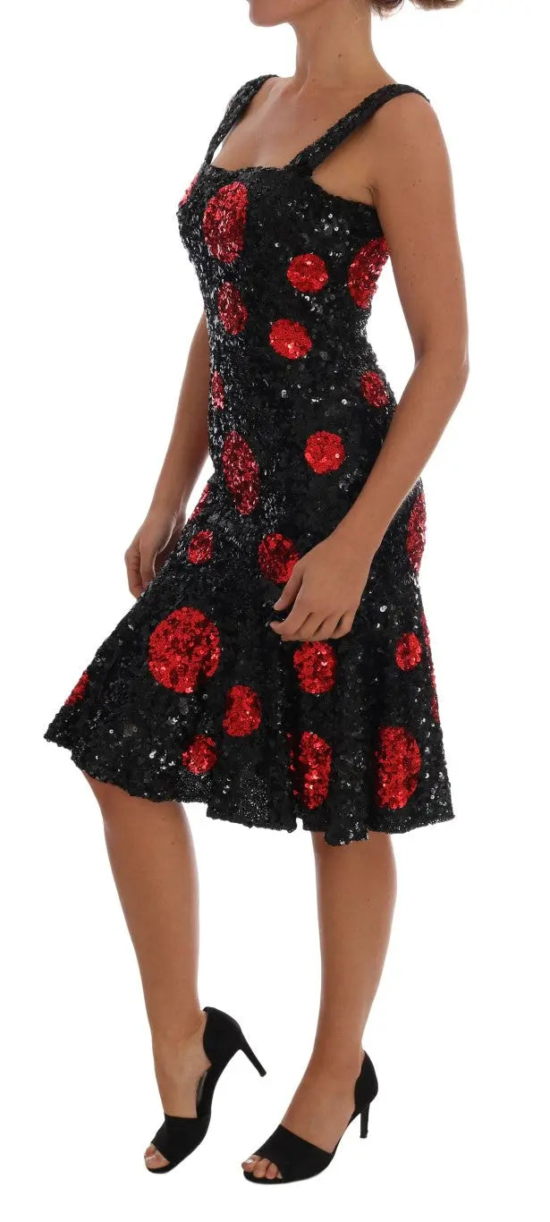 Robe Dolce & Gabbana Shift noire et rouge Dolce & Gabbana