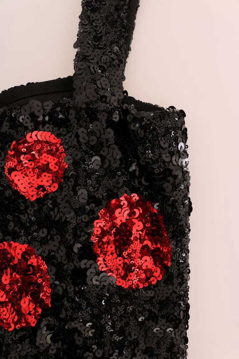 Robe Dolce & Gabbana Shift noire et rouge Dolce & Gabbana