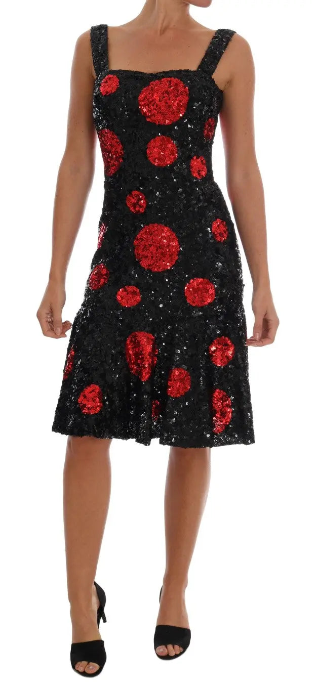 Robe Dolce & Gabbana Shift noire et rouge Dolce & Gabbana