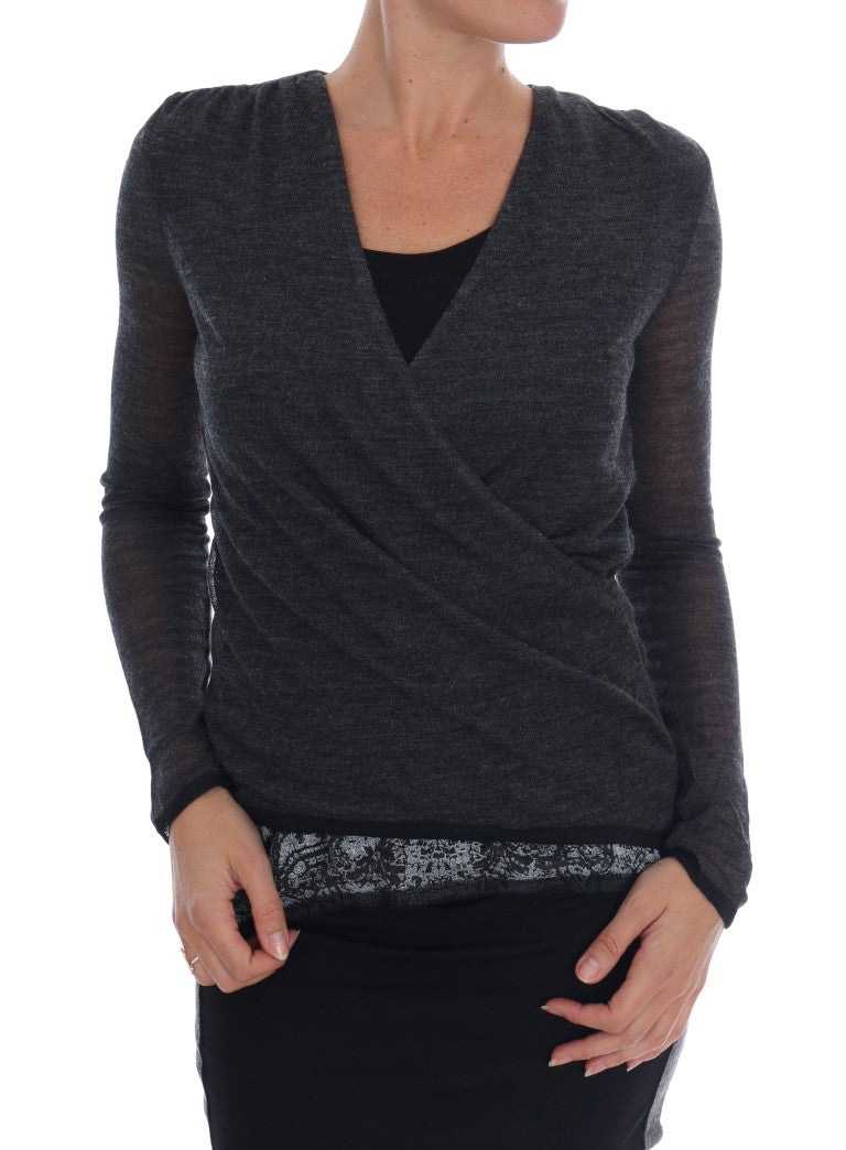 T-shirt Ermanno Scervino gris en laine