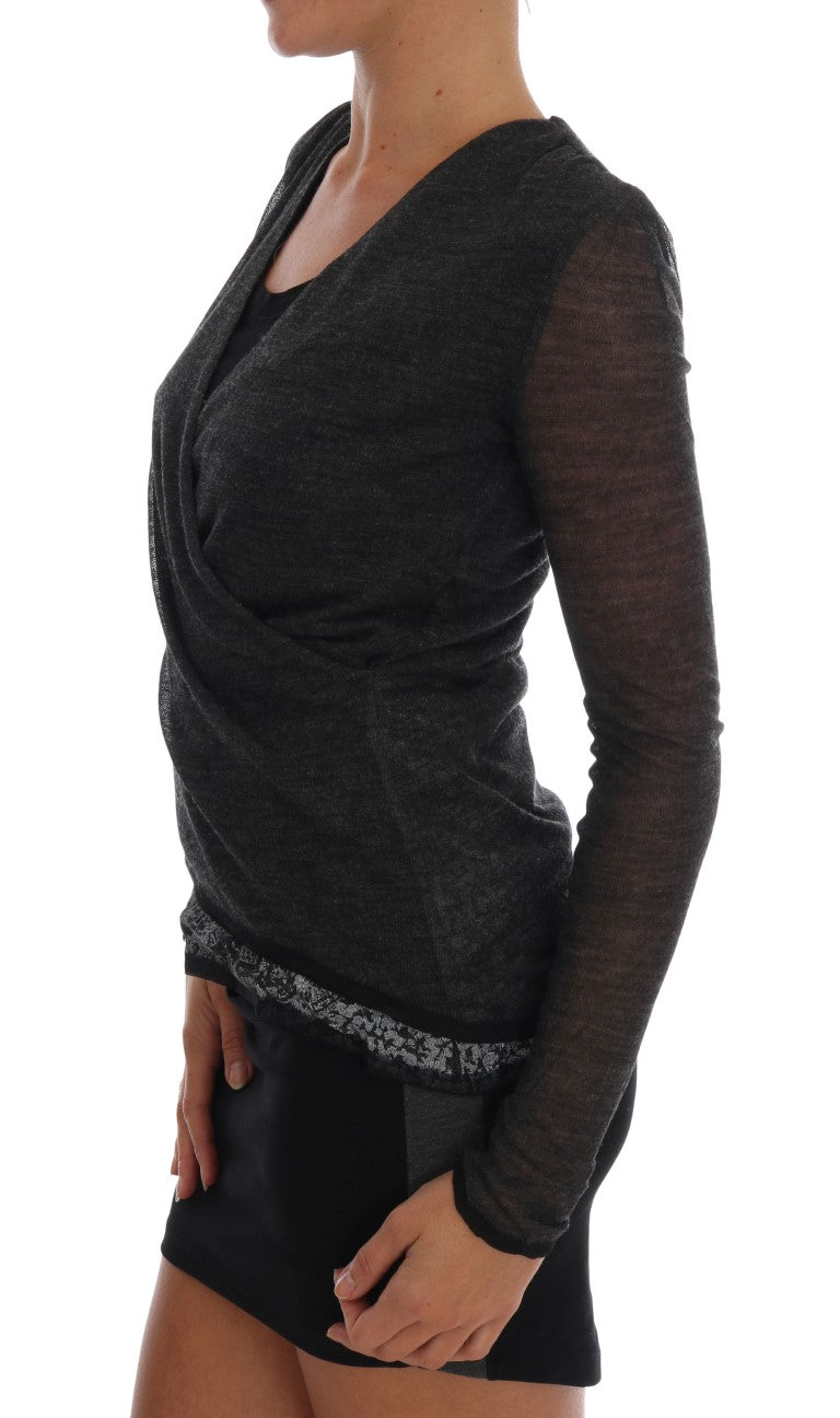 T-shirt Ermanno Scervino gris en laine