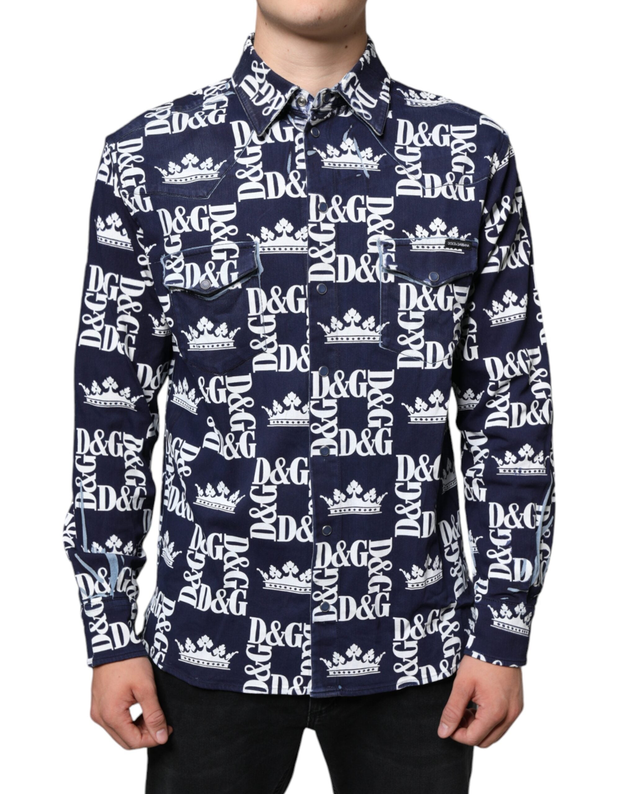 Chemise Dolce & Gabbana slim fit bleue