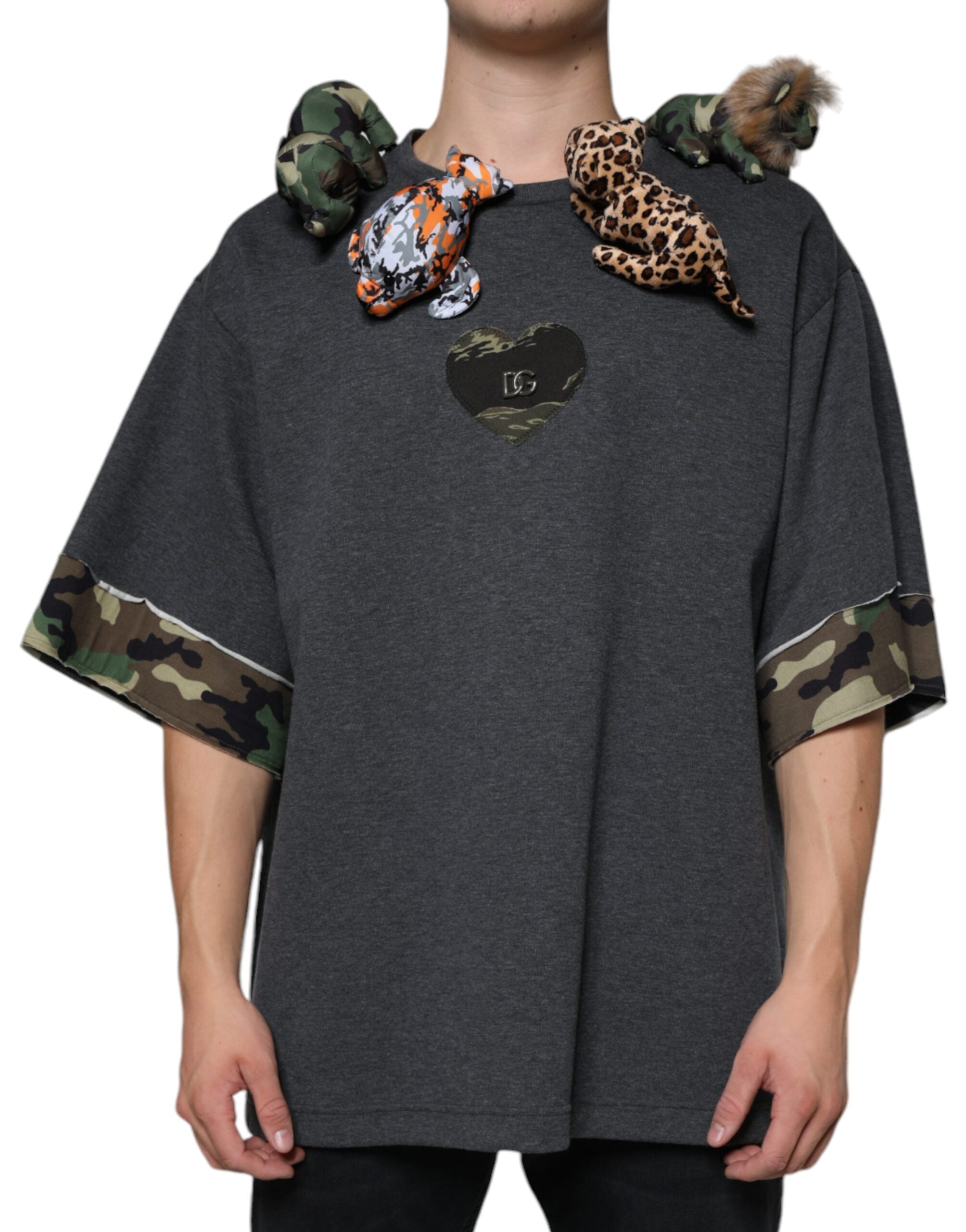 T-shirt Dolce & Gabbana camouflage gris