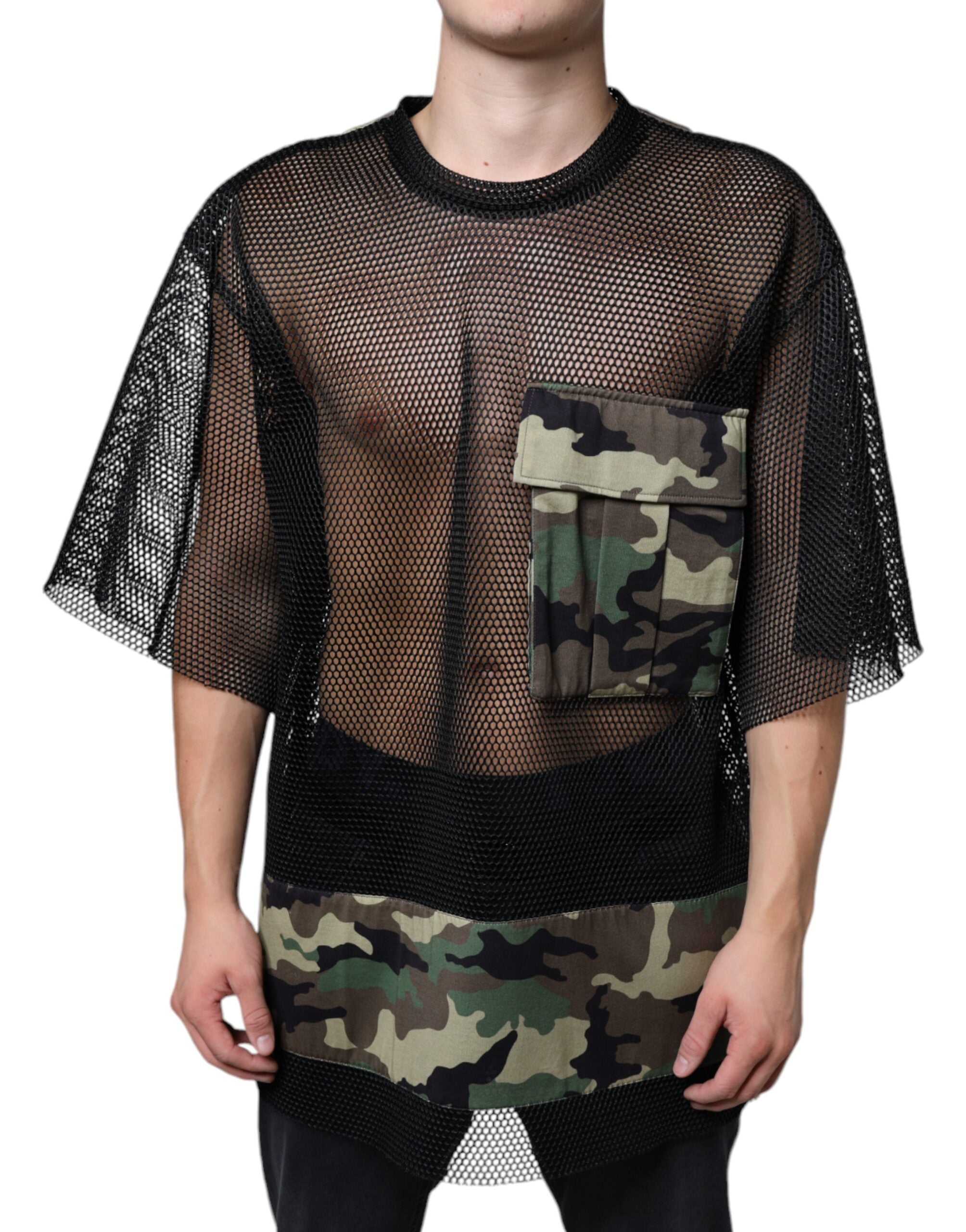 T-shirt Dolce & Gabbana camouflage noir