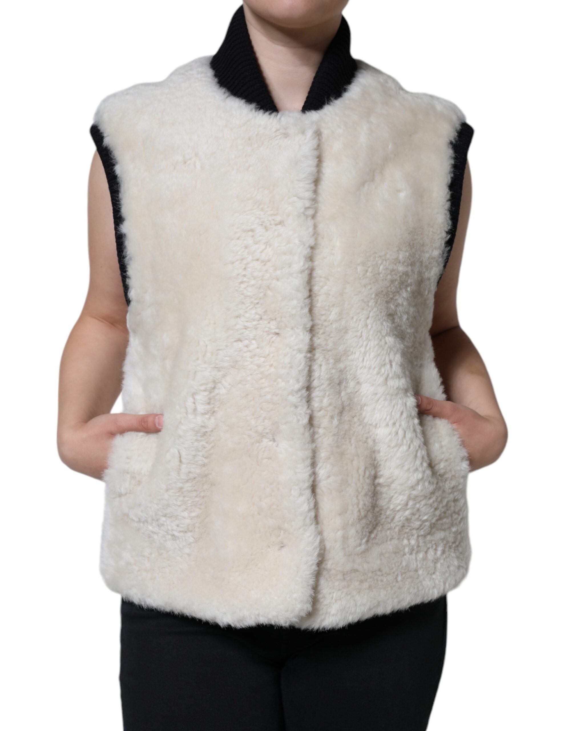 Veste cuir Burberry Warrenford blanche