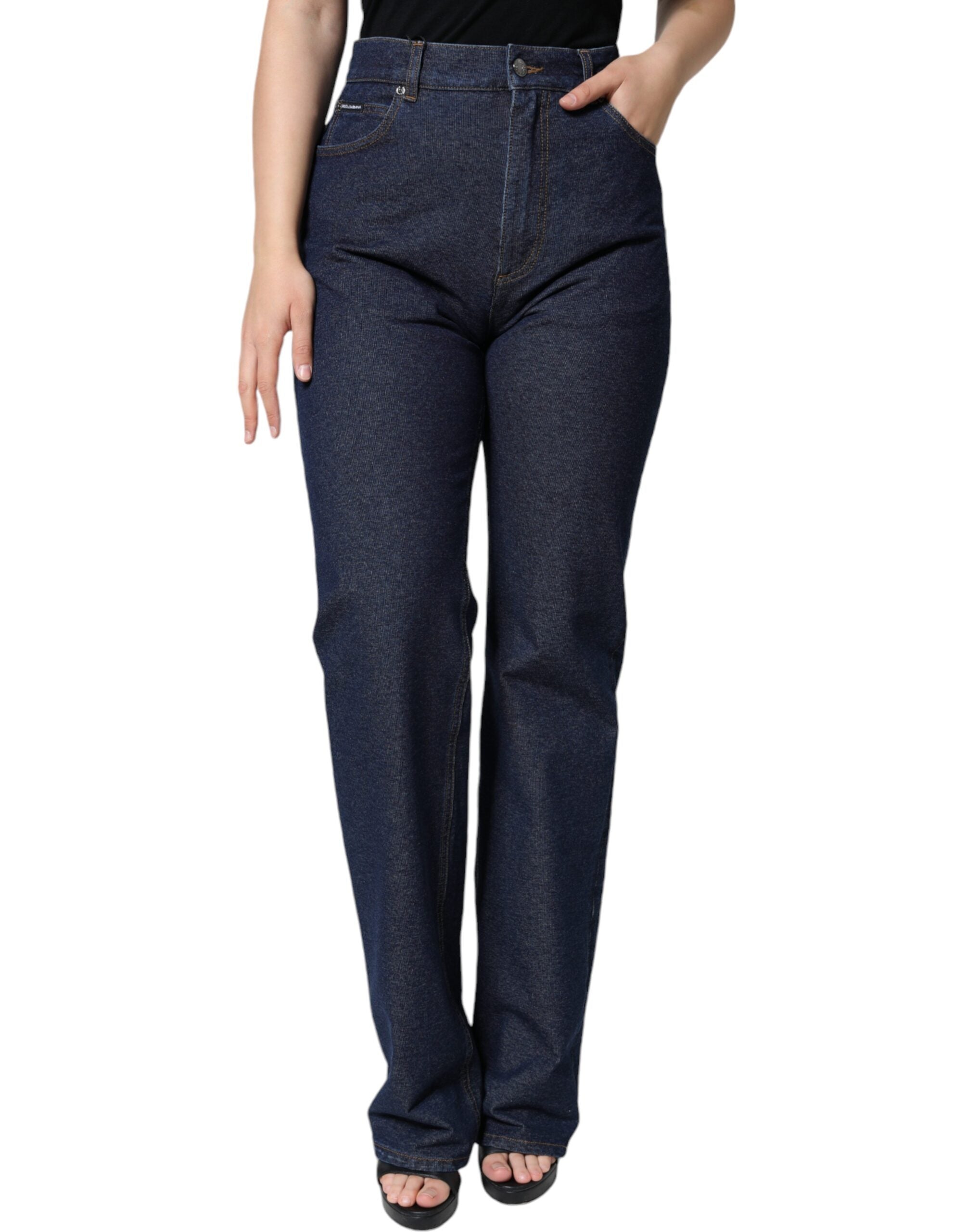 Jeans Dolce & Gabbana taille haute bleu foncé