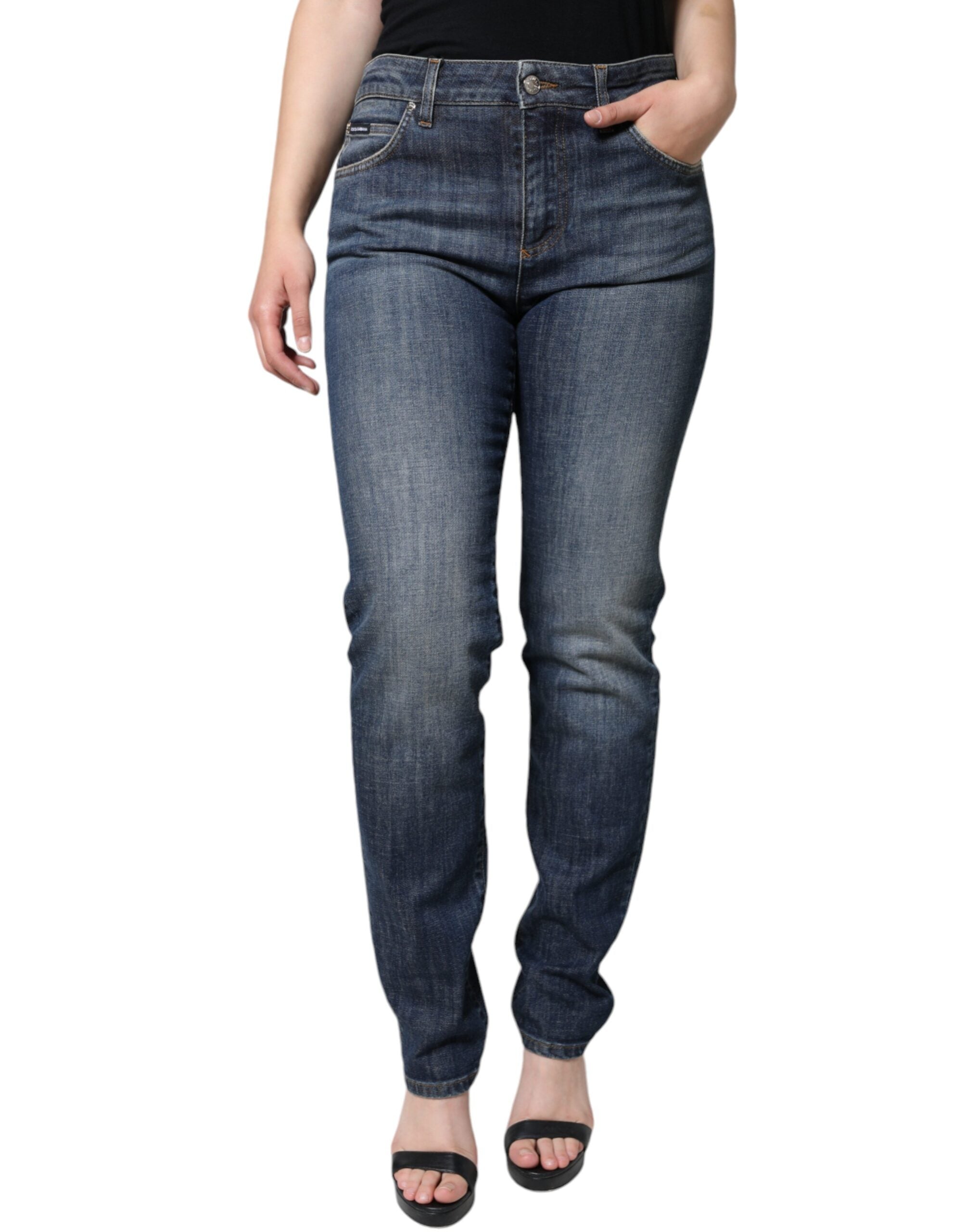 Jeans Dolce & Gabbana mi taille bleu foncé