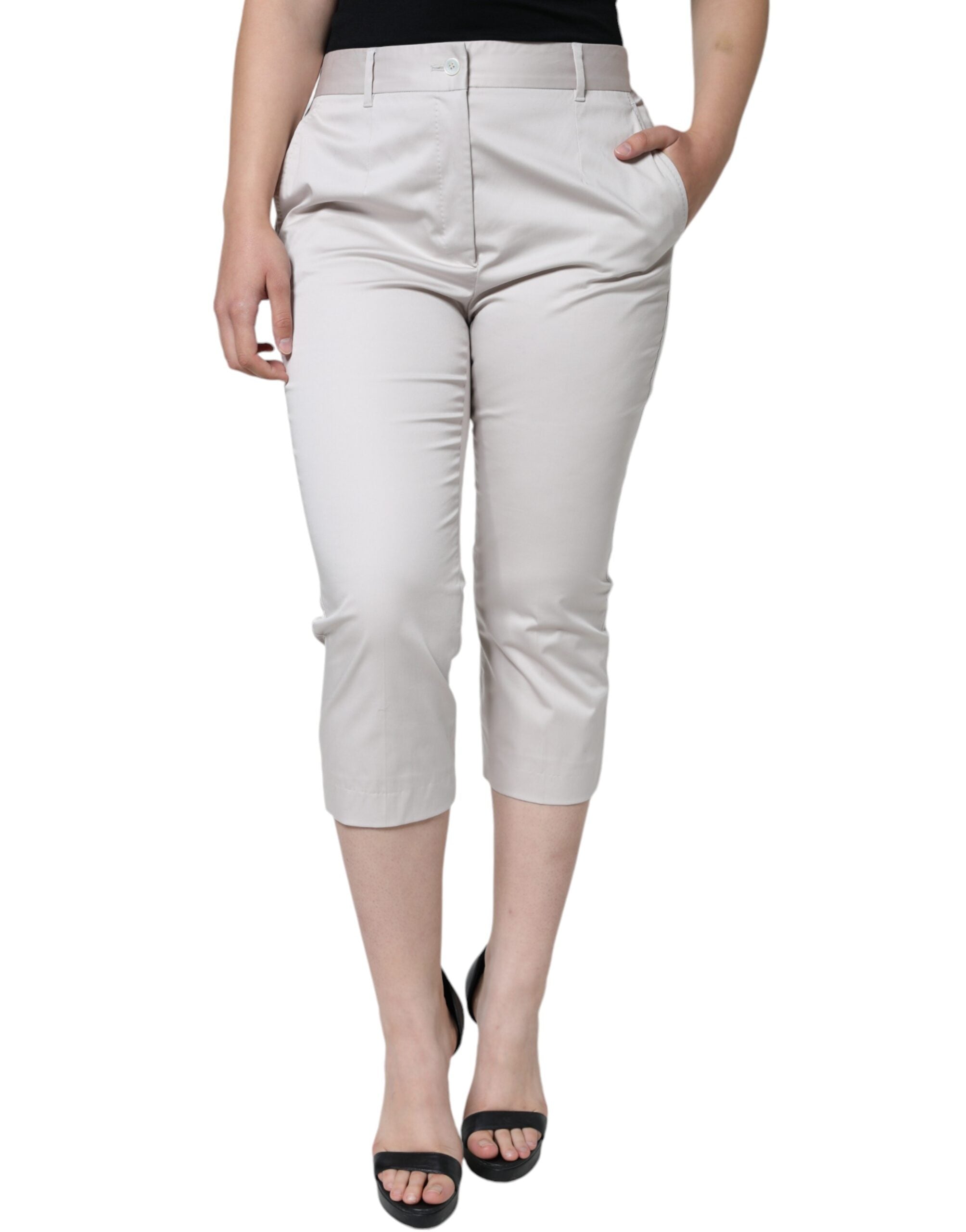 Pantalons Dolce & Gabbana cropped blancs