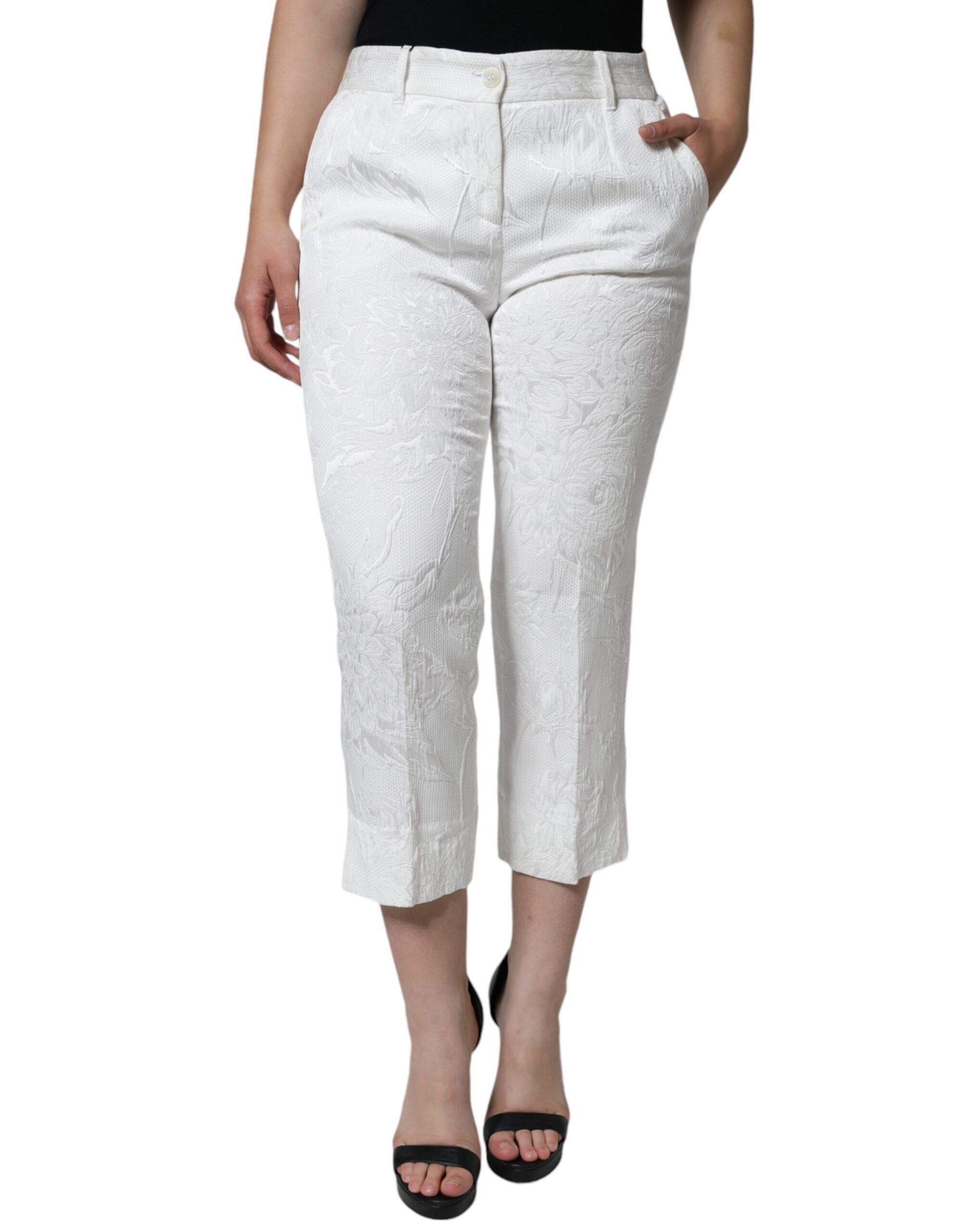 Pantalons Dolce & Gabbana cropped blancs