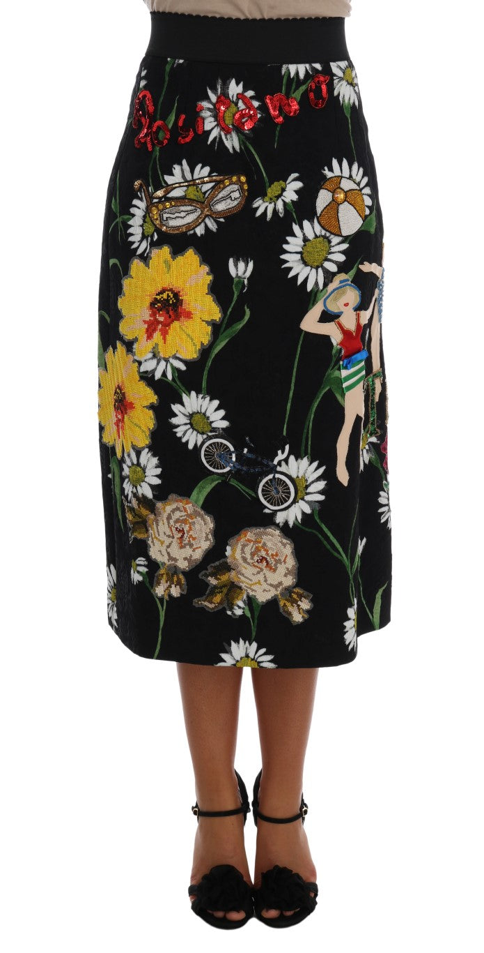 Jupe Dolce & Gabbana A-line noire