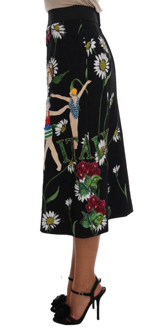 Jupe Dolce & Gabbana A-line noire