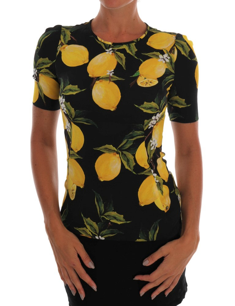 T-shirt Dolce & Gabbana Sicilian noir jaune