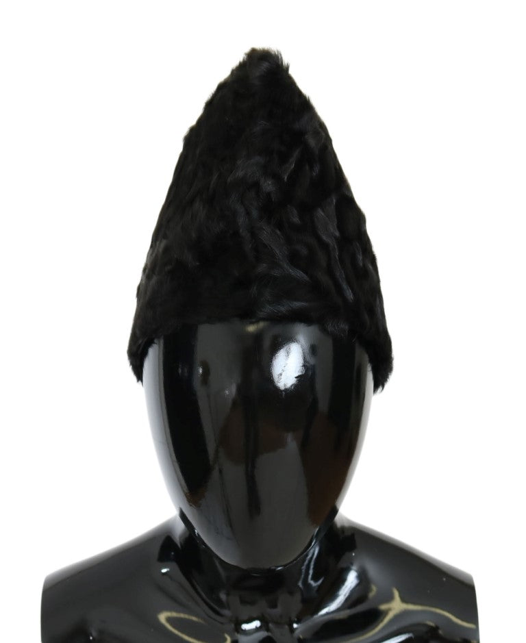 Beanie Dolce & Gabbana en fourrure noire
