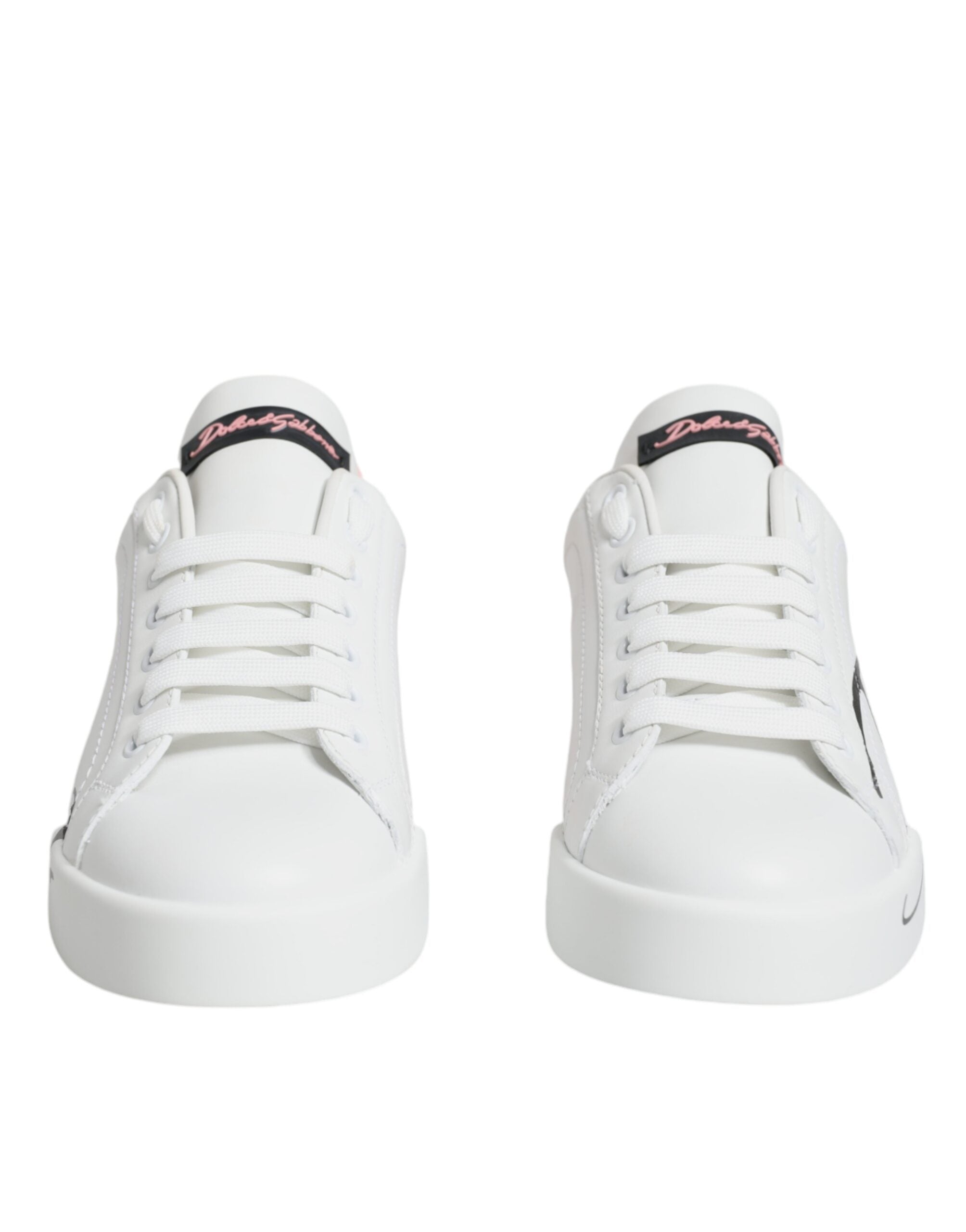 "Baskets Dolce & Gabbana Portofino blanches roses"