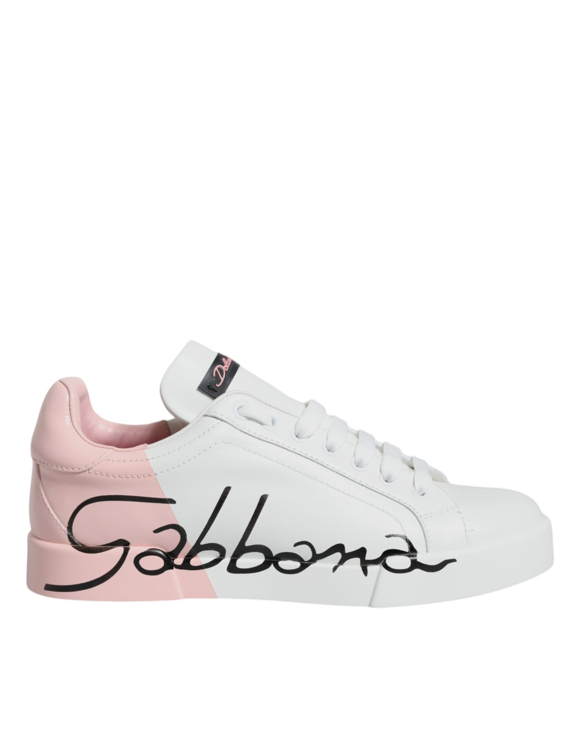 "Baskets Dolce & Gabbana Portofino blanches roses"