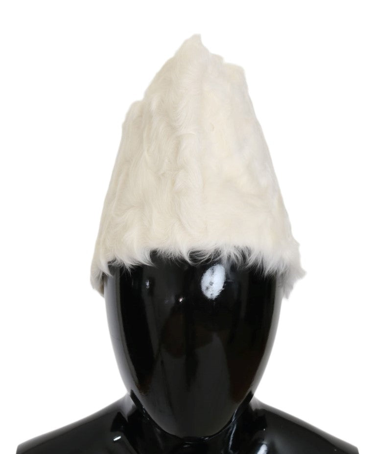 Bonnet Dolce & Gabbana en fourrure blanche