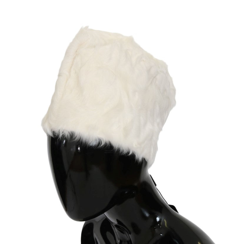 Bonnet Dolce & Gabbana en fourrure blanche