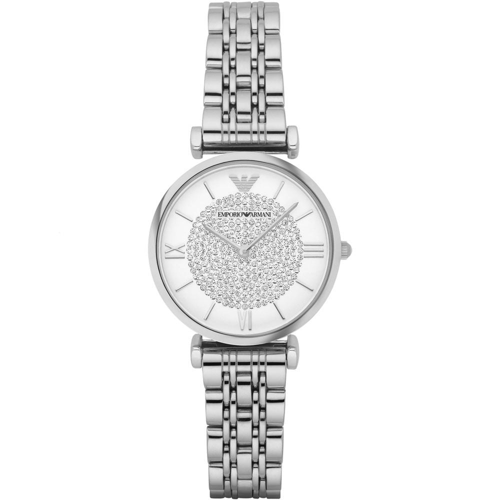 Montre argentée en acier inoxydable